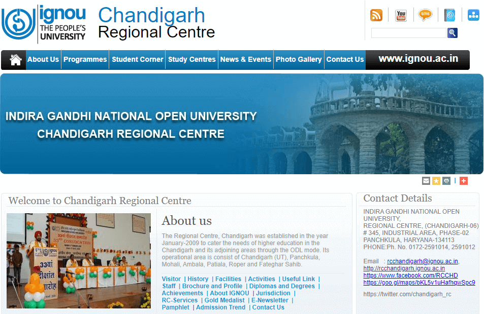 ignou assignment submission link chandigarh 2022