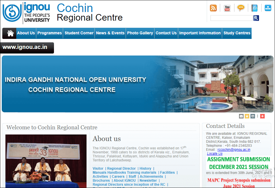Ignou Cochin Regional Centre