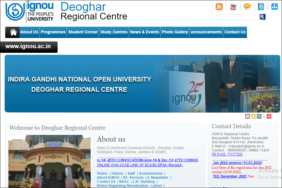 Ignou Deoghar Regional Centre