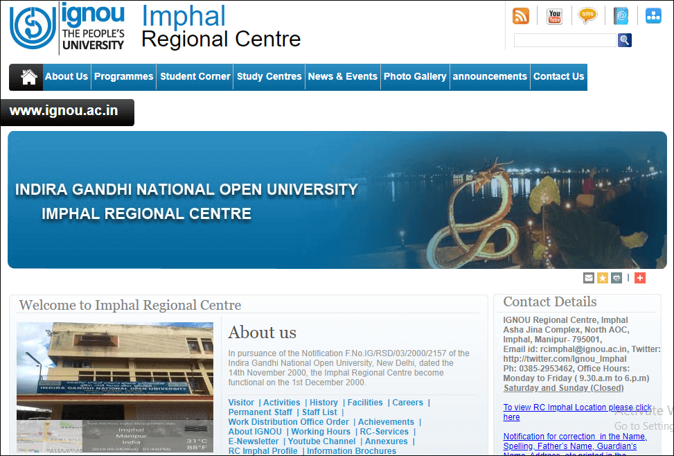 Ignou Imphal Regional Centre