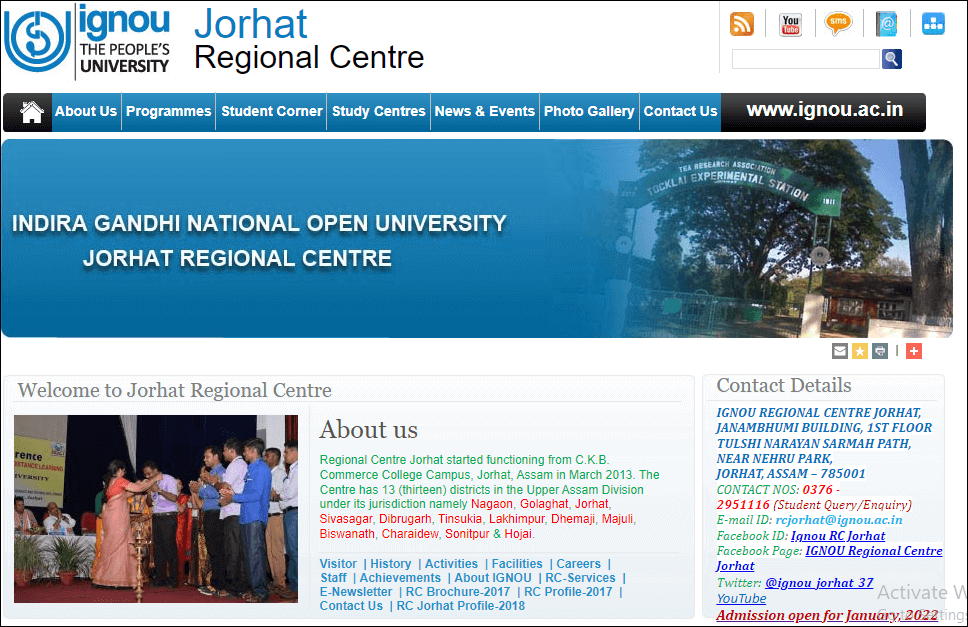 Ignou Jorhat Regional Centre