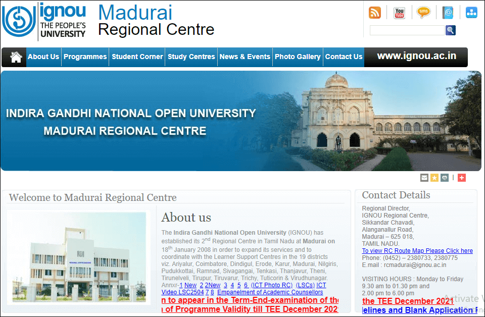Ignou Madurai Regional Centre