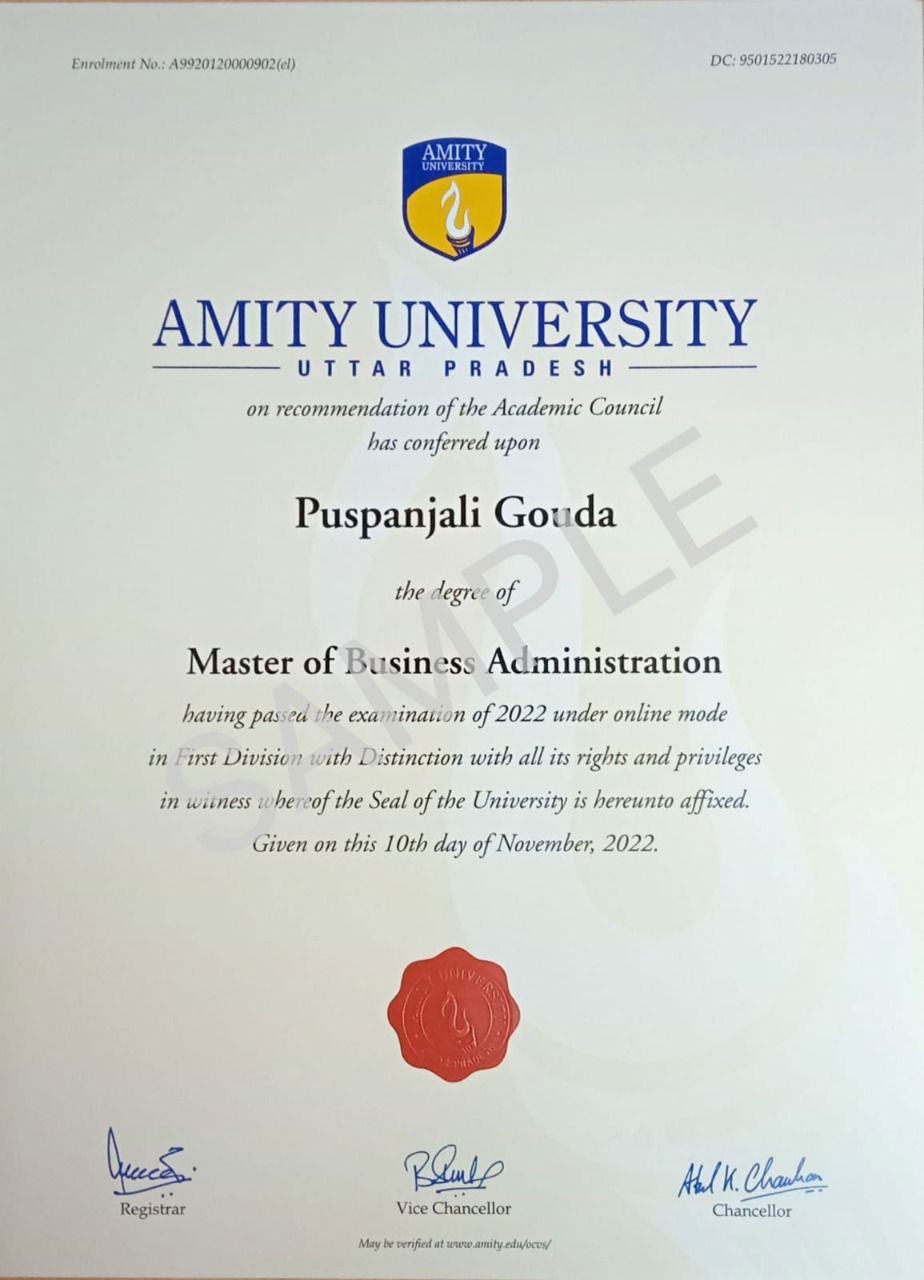 liverpool business school sample certificate of Online Global MBA