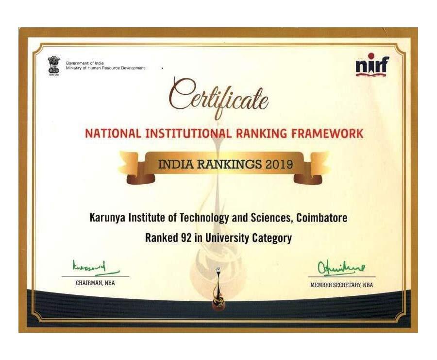 karunya-institute-of-technology-and-sciences-sample-certificate