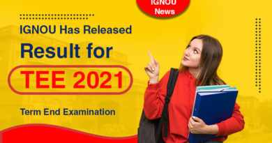 IGNOU Has Released Result For TEE 2021