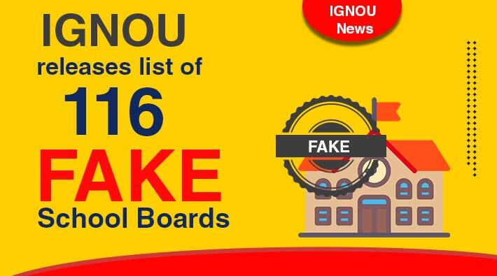 IGNOU releases list of 116 Fake School Boards