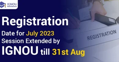 IGNOU Registration Date Extend